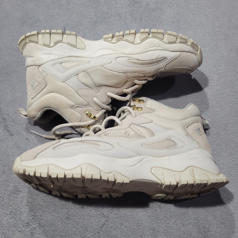 Fila Ray Tracer Apex Womens 8.5 Cream Mid Top Chunky Sneaker Hiking 1RM01332-050